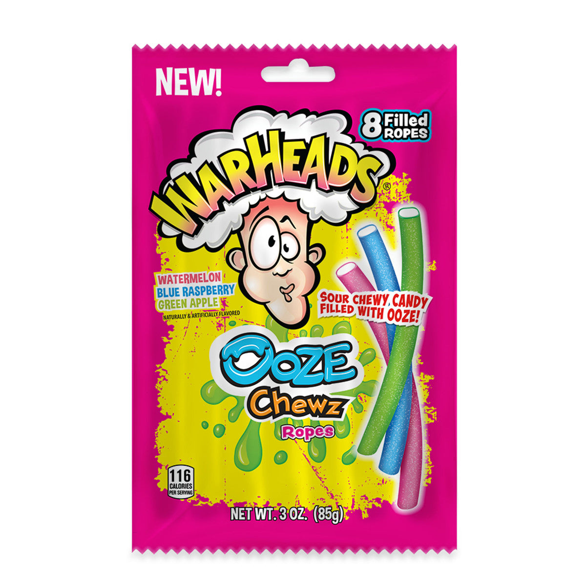 Warheads® Ooze Chewz Ropes, 3oz, 12 ct