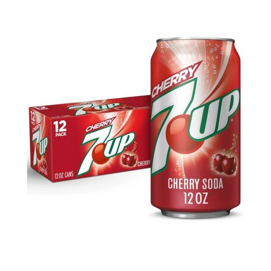 7 UP Cherry, 12 fl oz cans, 2 x 12 Pack