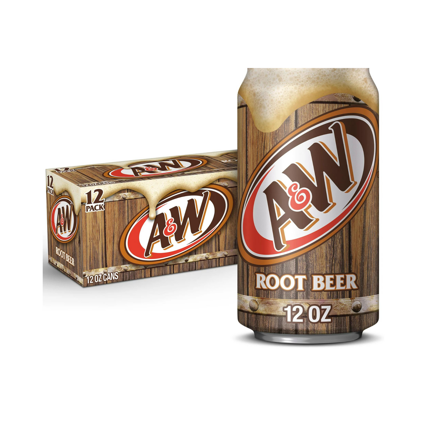 A & W Root Beer, 12 fl oz cans, 2 x 12 Pack