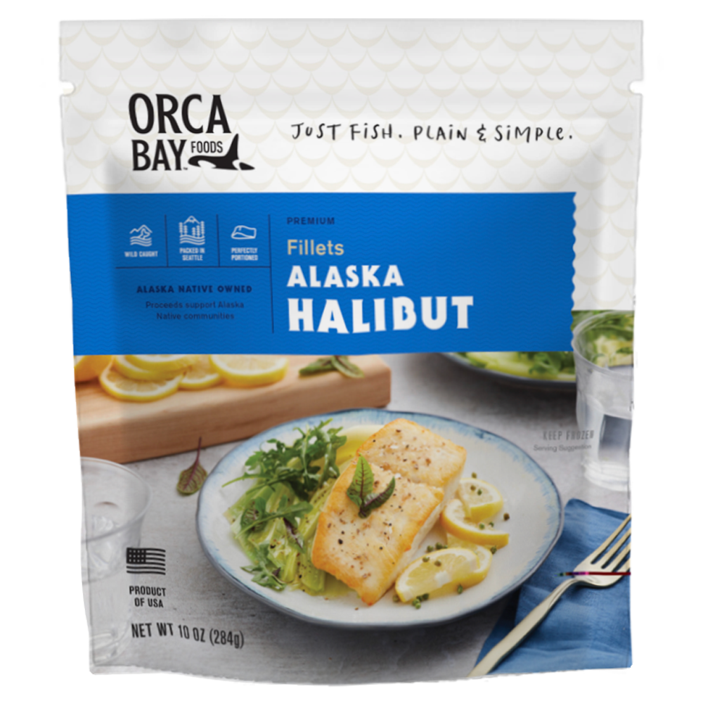 Alaska Halibut Fillets, 10 oz, 12 Pack