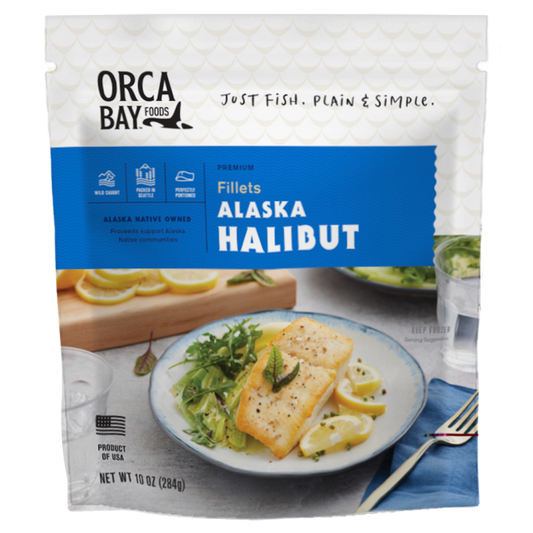 Alaska Halibut Fillets, 10 oz, 12 Pack