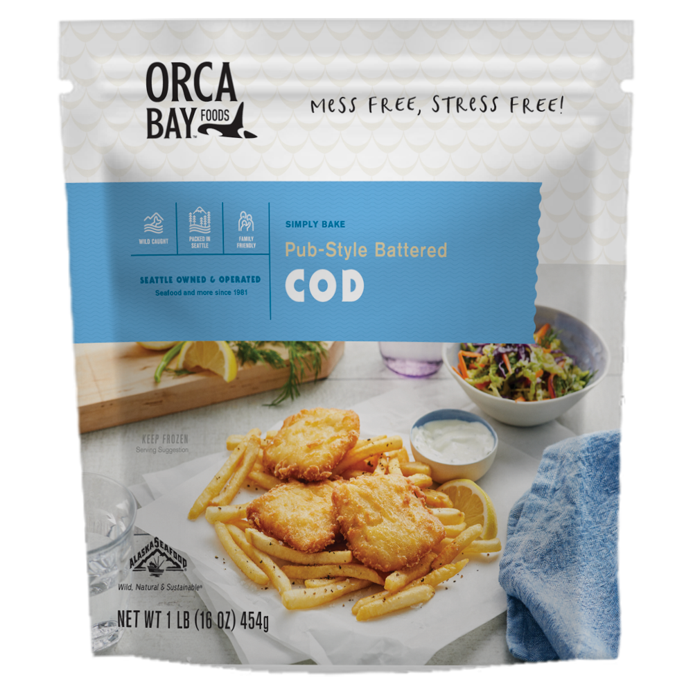 Cod Pub-Style Battered Fillets, 16 oz, 10 Pack