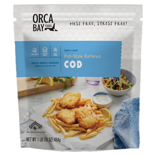 Cod Pub-Style Battered Fillets, 16 oz, 10 Pack