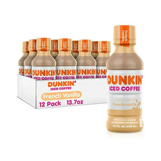 Dunkin Donuts French Vanilla Iced Coffee, 13.7 fl oz, 12 Pack