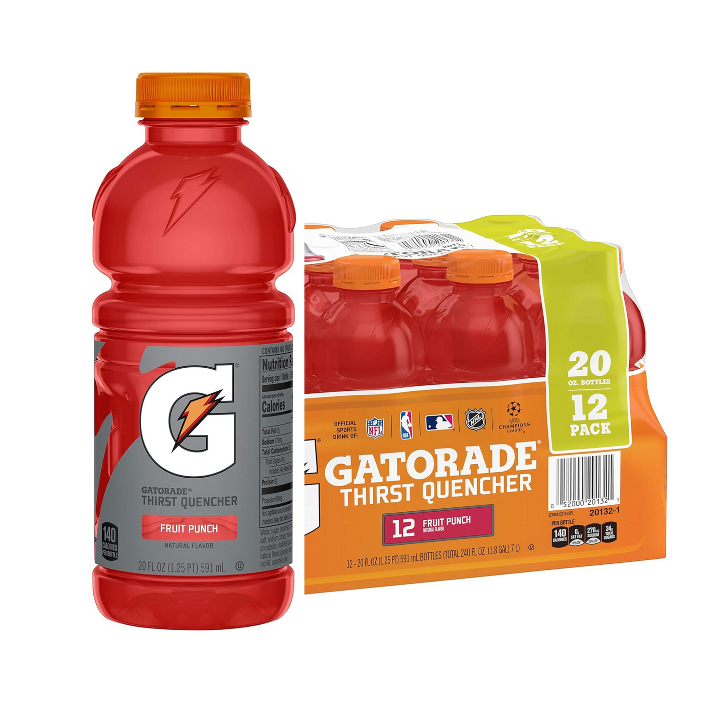 Gatorade Fruit Punch, 20 fl oz, 12 Pack