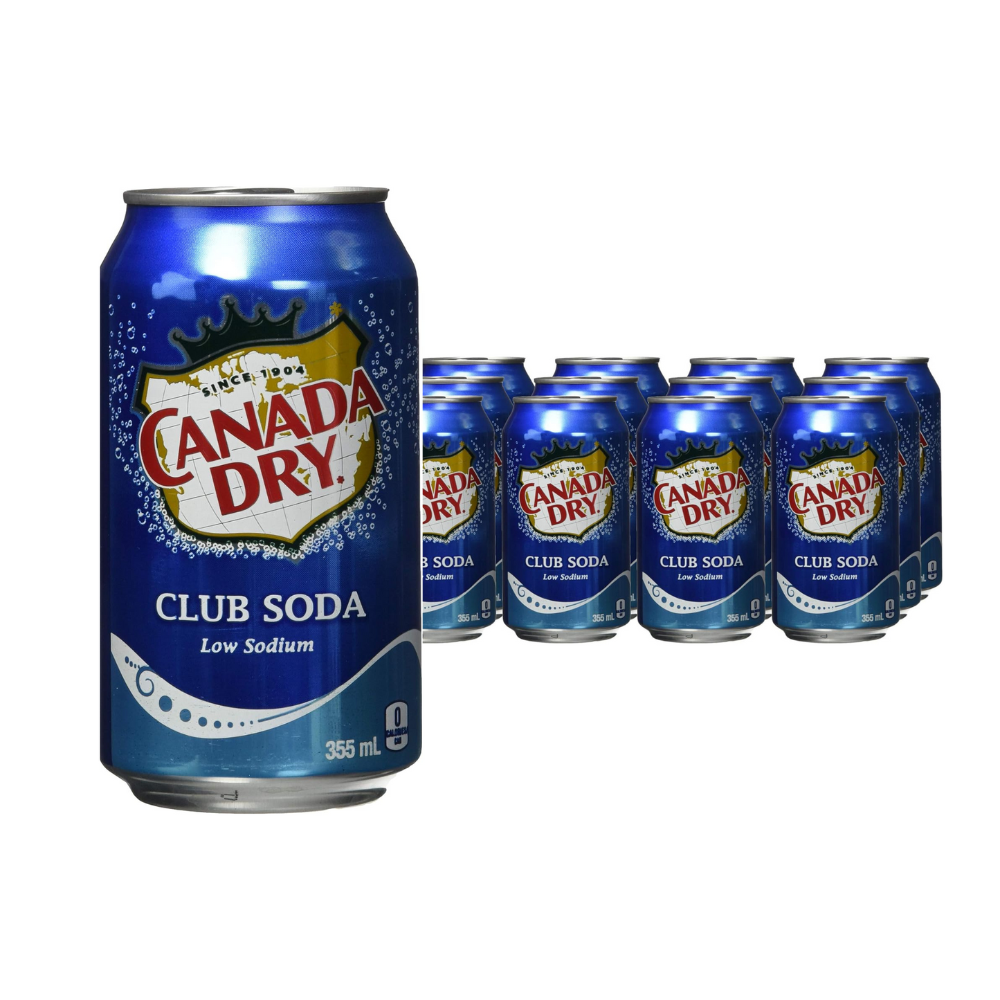 Ginger Ale, Canada Dry, Low Sodium, 12 fl oz cans, 2 x 12 Pack