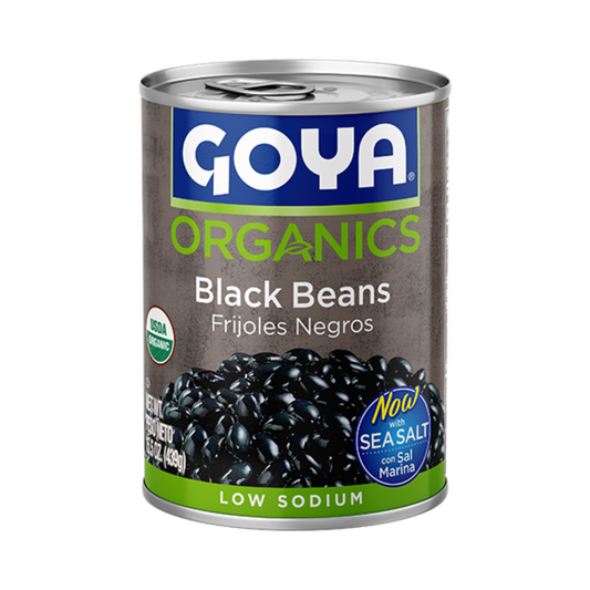 Goya Frijoles Negros Organicos, 15.5 oz cans, 24 Pack