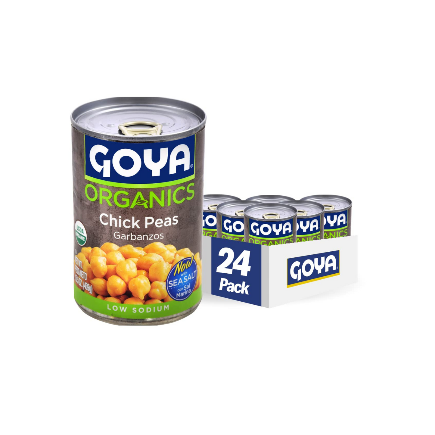 Goya ORG Chickpeas Beans. 15.5 oz