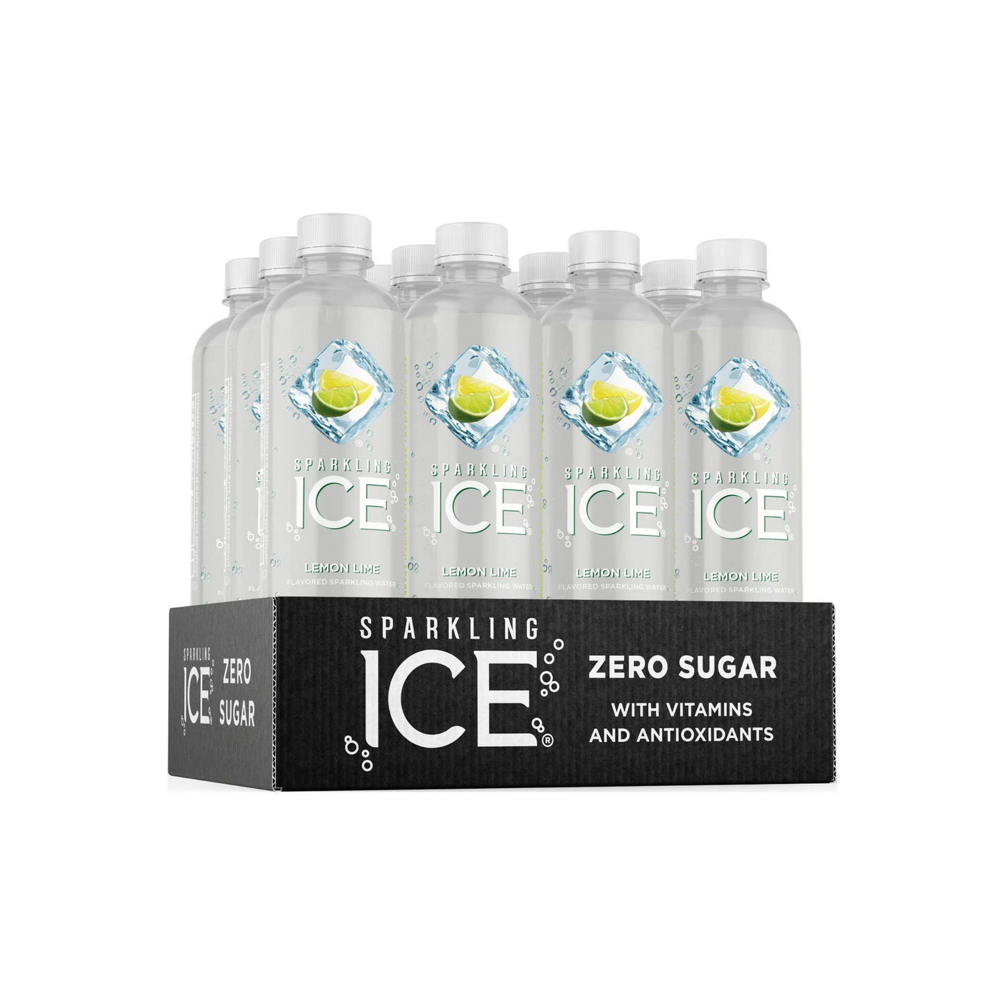 Sparkling Ice Lemon Lime, 17 fl oz, 12 Pack