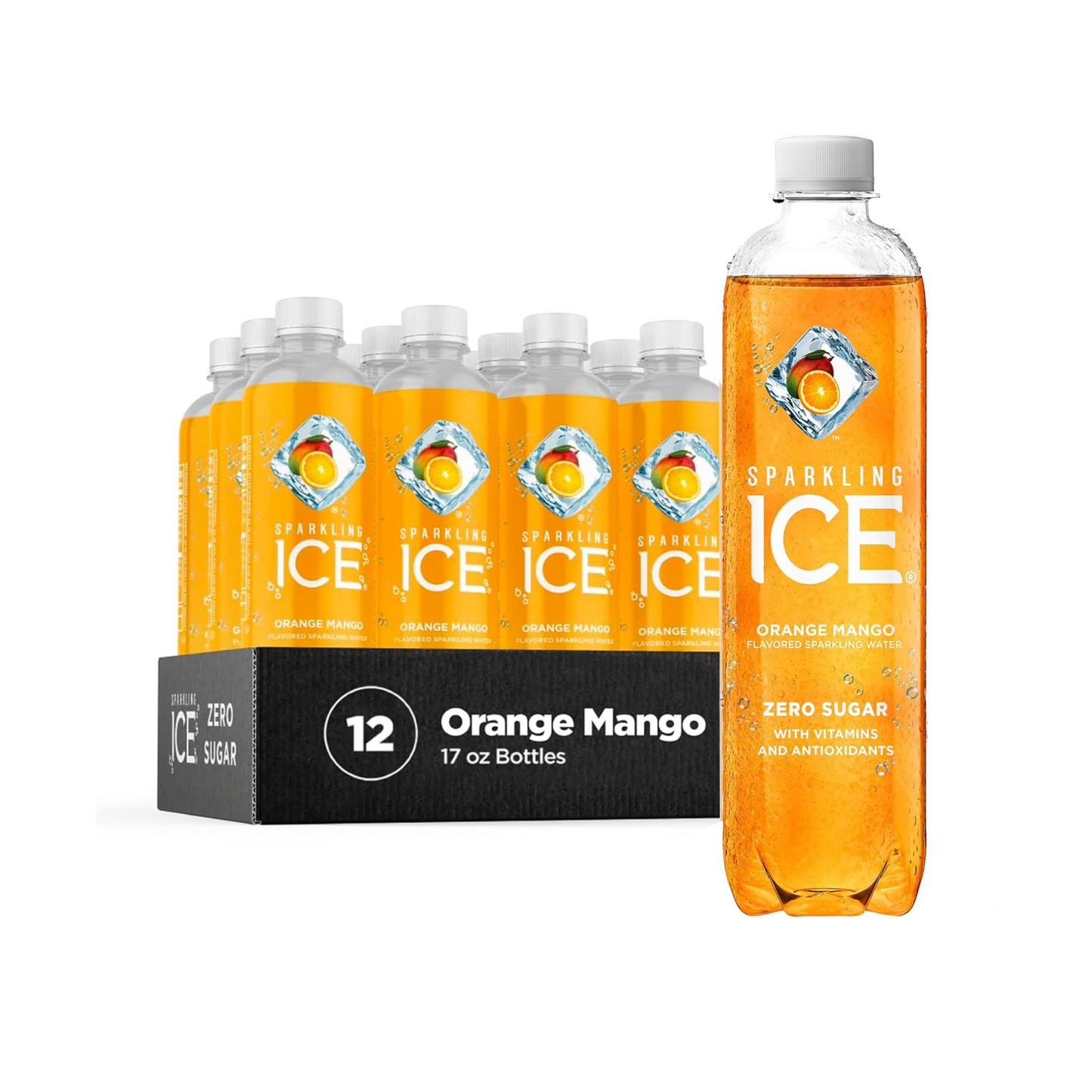 Sparkling Ice Orange Mango, 17 fl oz, 12 Pack