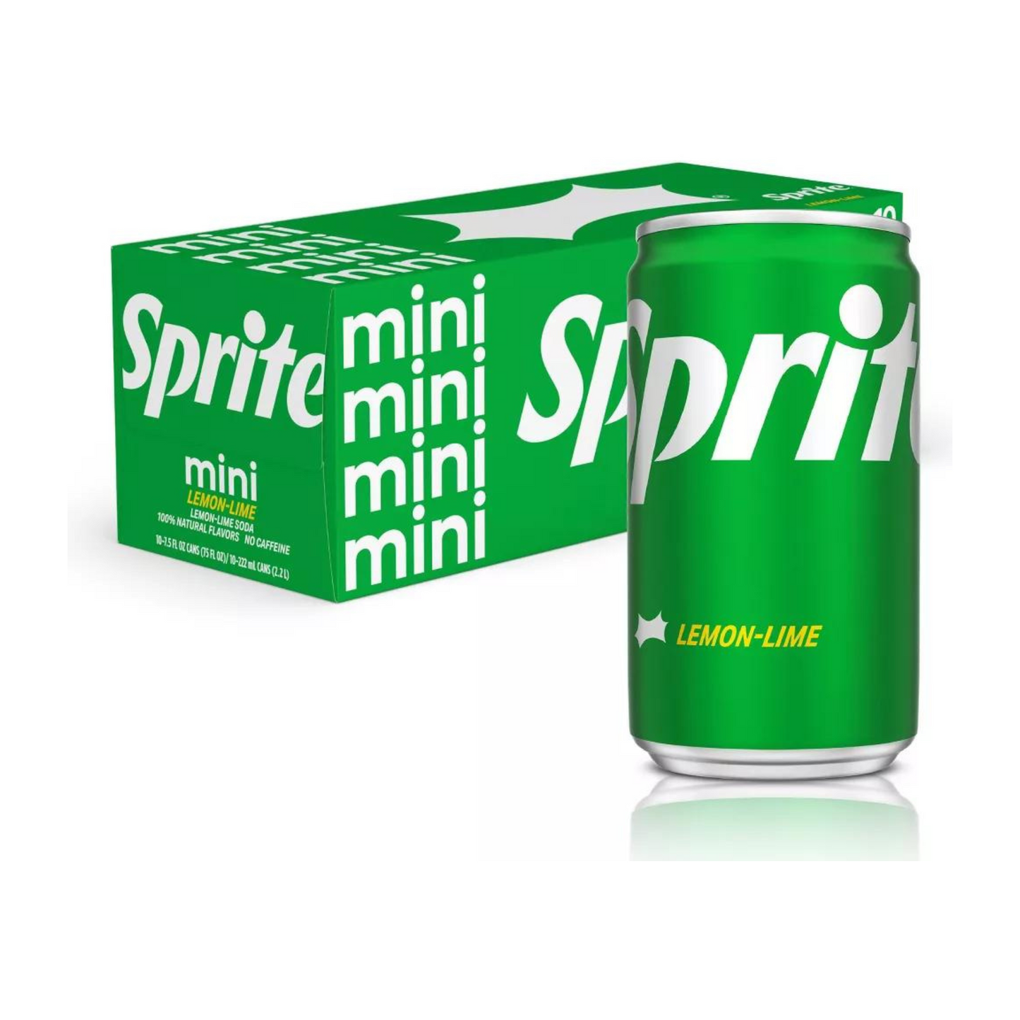 Sprite Lemon Lime No Caffeine, 7.5 fl oz cans, 24 Pack