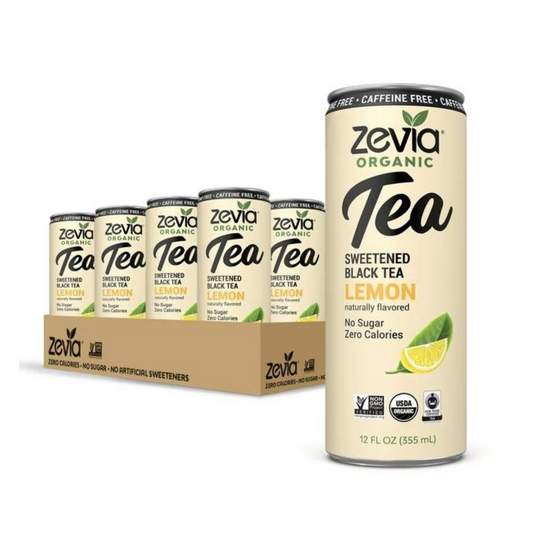 Zevia lemon zero sugar tea, 12 fl oz, 12 pack