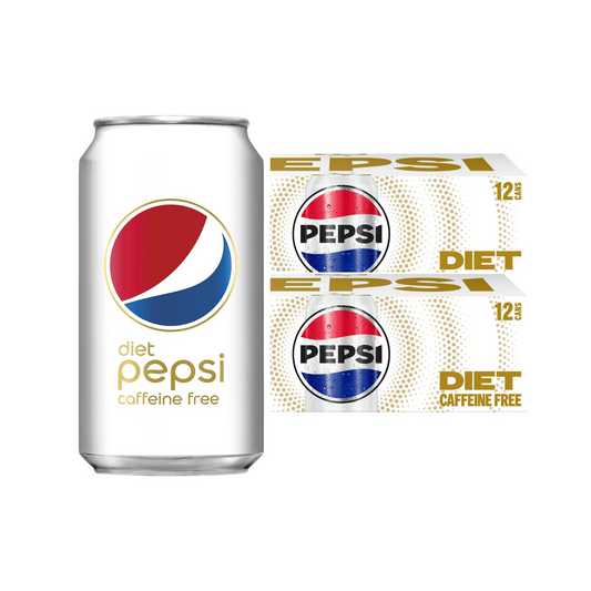 Diet Pepsi Caffeine Free, 12 fl oz cans, 2 x 12 Pack