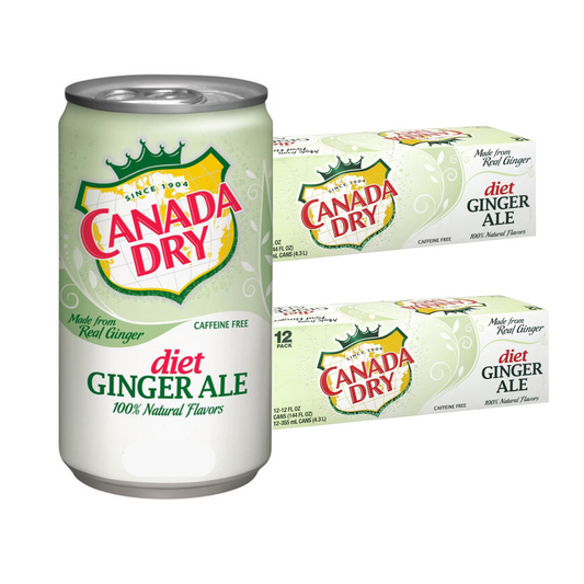 Canada Dry Ginger Ale Caffeine Free, 12 oz cans, 2 x 12 Pack