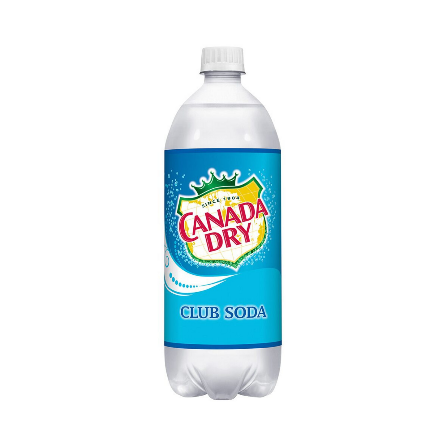 Ginger Ale Canada Dry Club Soda, 1L Bottles, 8 Pack