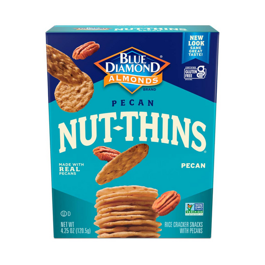 Blue Diamond Almond Nut Thins Pecan Cracker, 4.25 oz, 12 Pack