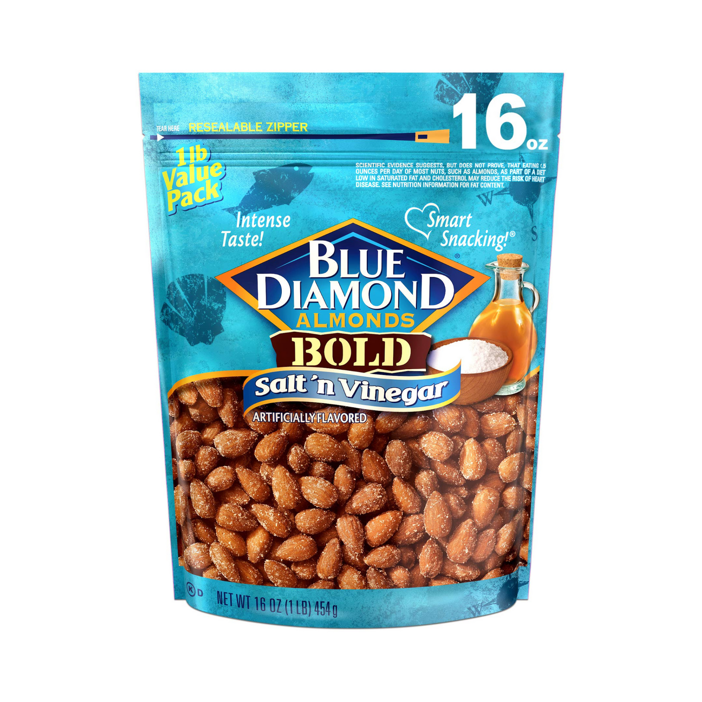 Blue Diamond Almonds Sea Salted, 16 oz, 6 Pack