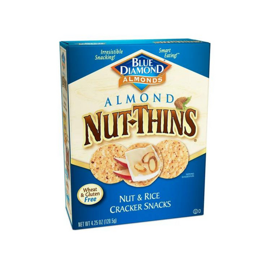 Blue Diamond Almond Cracker Crisps, Original Almond, 4.25 oz, 12 Pack