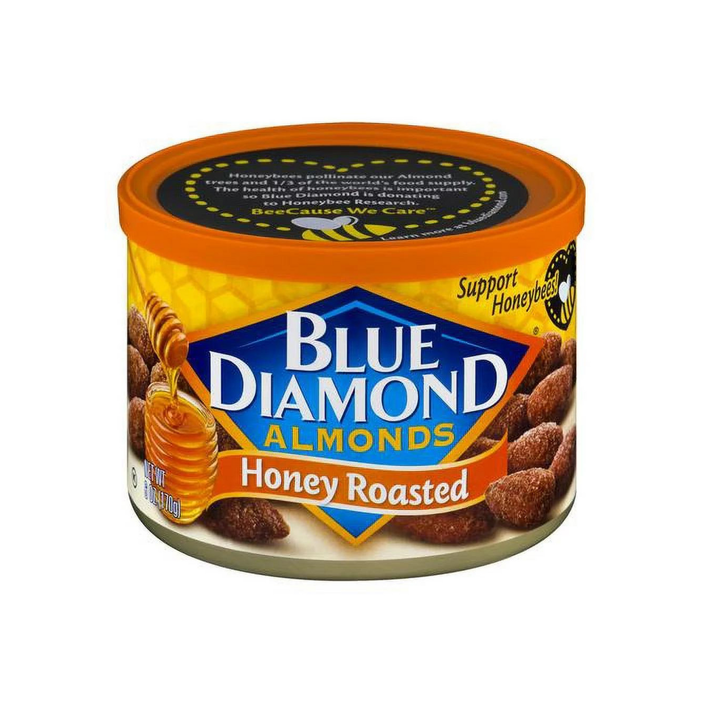 Blue Diamond Almond Honey Roasted, 6 oz, 12 Pack