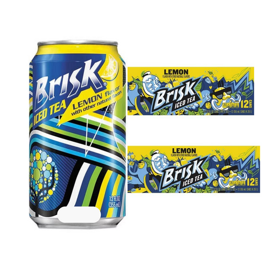 Brisk Lemon Iced Tea, Bold Lemon, 12 fl oz cans, 2 x 12 Pack