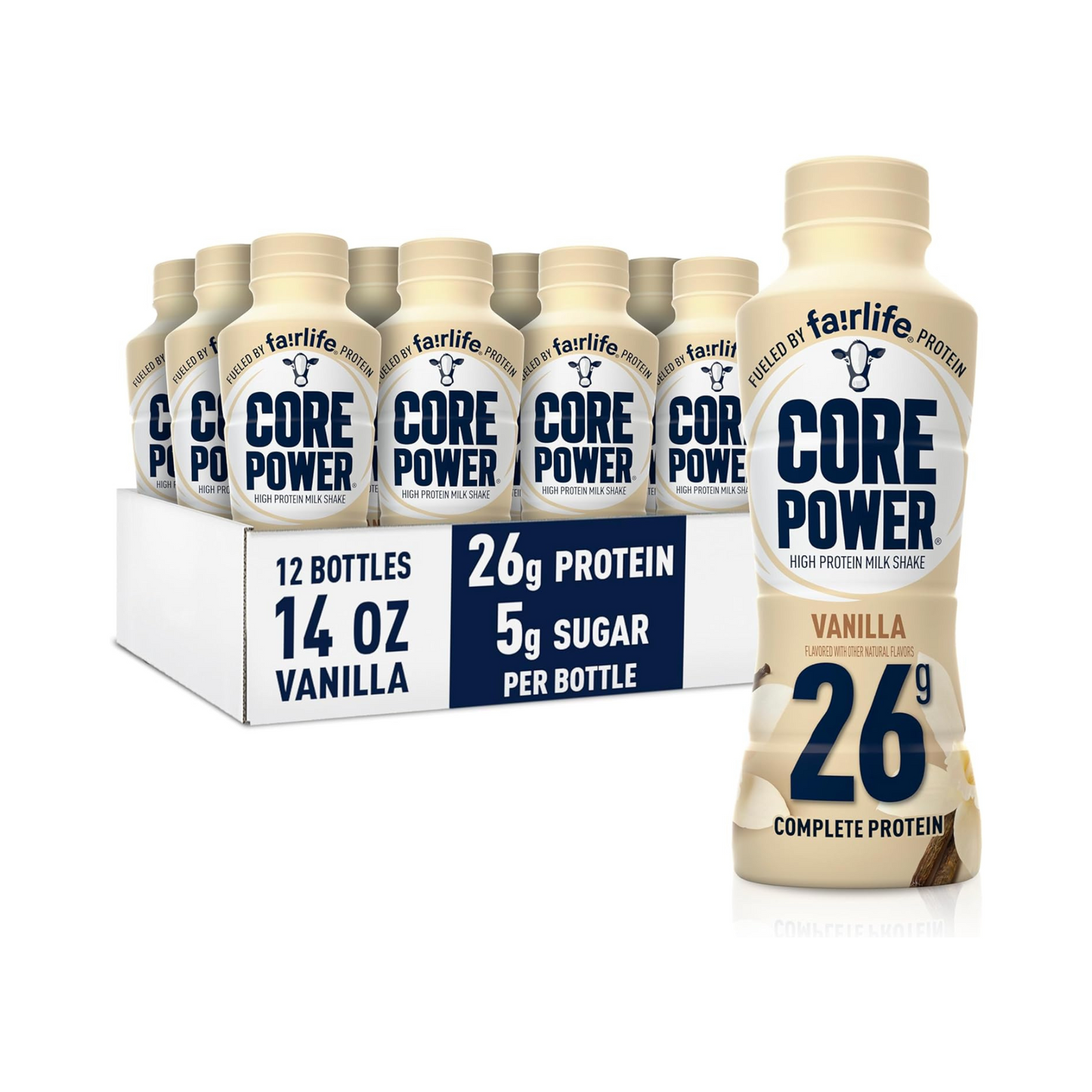 Fairlife Core Power Vanilla, 14 oz, 12 Pack