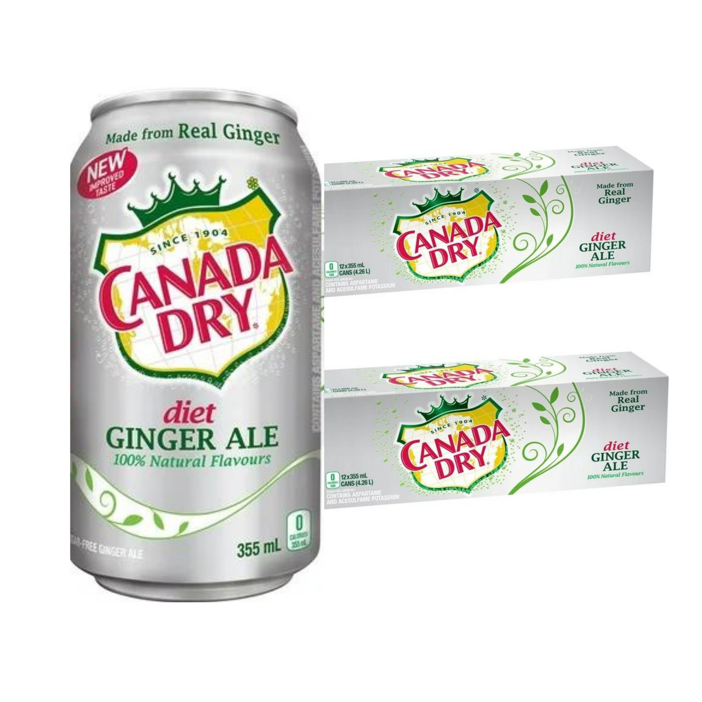 Canada Dry Diet Ginger Ale, 7.5 oz cans, 2 x 12 Pack