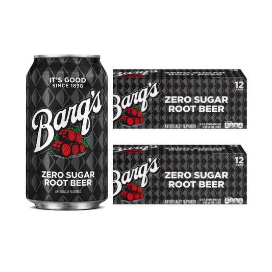 Barqs Root Beer Zero Sugar Can, 12 fl oz cans, 2 x 12 Pack