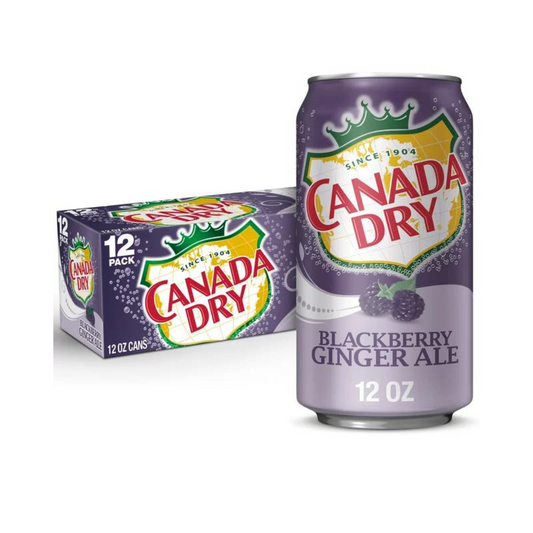 Canada Dry Blackberry Ginger Ale, 12 fl oz cans, 2 x 12 Pack