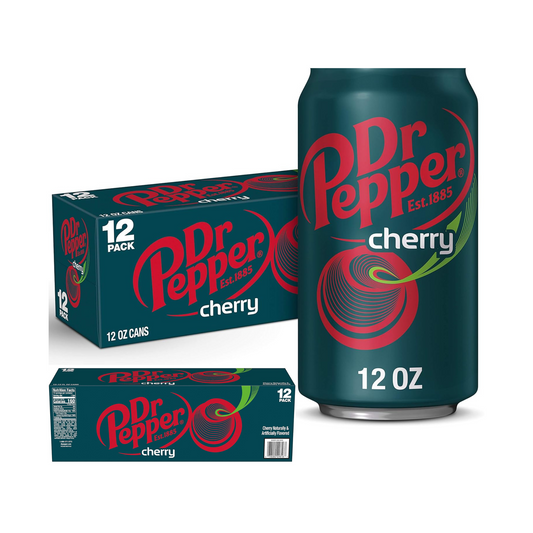 Dr Pepper Cherry, 12 fl oz cans, 2 x 12 Pack