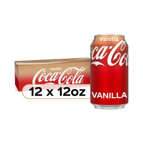 Vanilla Coke, 12 fl oz cans, 2 x 12 Pack