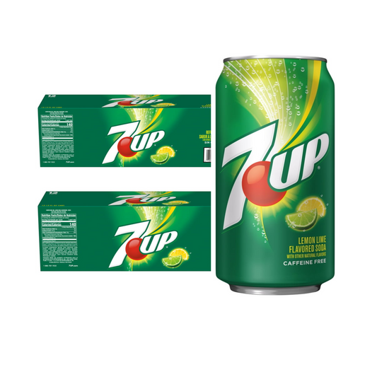 7 UP Lemon Lime Soda, 12 fl oz cans, 2 x 12 Pack