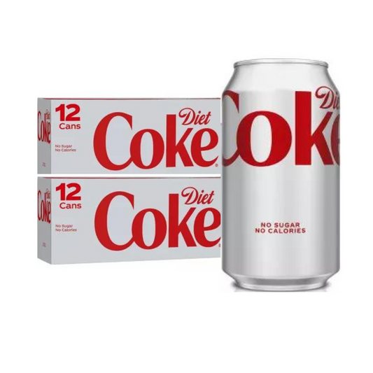 Coke Diet, 12 fl oz cans, 2 x 12 Pack